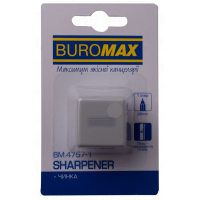 Точилка Buromax CUBE RUBBER TOUCH пластиковий корпус контейнер (BM.4757-1)