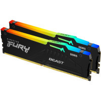 Модуль пам'яті для комп'ютера DDR5 64GB (2x32GB) 5600 MHz FURY Beast RGB Kingston Fury (ex.HyperX) (KF556C40BBAK2-64)