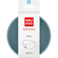 Посуд для котів WAUDOG Silicone Миска 250 мл сіра (508111)