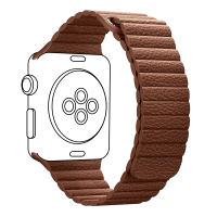 Ремінець до смарт-годинника Armorstandart Leather Loop для Apple Watch 42 (Series 11-10)/41/40/38 Saddle Brown (ARM57843)