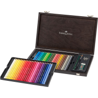 Олівці кольорові Faber-Castell Drer 48 кол. + аксесуари в дерев'яному пеналі, 117506 (26081)