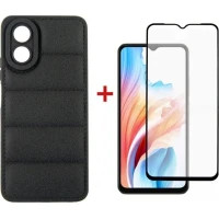 Чохол до мобільного телефона Dengos OPPO A18/A38 Case + Glass (Black) (DG-KM-70)