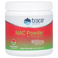Амінокислота Trace Minerals NAC N-ацетил L-цистеїн, 600 мг, смак кавуна, NAC Powder, 75 гр (TMR-00670)