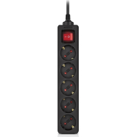Мережевий фільтр живлення REAL-EL RS-PROTECT M 10m, black (EL122300037)