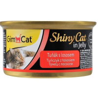 Консерви для котів GimCat Shiny Cat З тунцем та лососем в желе 70 г (4002064414317)