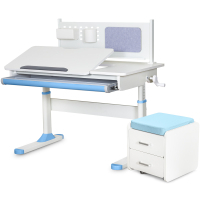 Парта ErgoKids Blue (парта + тумба) (TH-325 + BD C3_ BLUE)