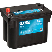 Акумулятор автомобільний EXIDE START-STOP AGM 50Ah клеми по центру (800EN) (EK508)