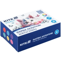 Акрилові фарби Kite Creative 6 пастельних кольорів, 20 мл (K-272)