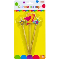 Свічка Maxi Stars "2" висотою 4,5 см, 3 шт. (MX620080-2)