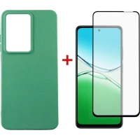 Чохол до мобільного телефона Dengos Oppo A5 4G Case Soft + Glass (Mint) (DG-KM-155)