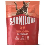 Сухий корм для кішок Carnilove Active Beef & Venison Sterilised 400 г (8595602581672)