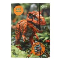 Папка для трудового навчання ZiBi для праці та зошитів DINO, картонна, на гумці А4 (225 x 316 мм) (ZB.14940-11)