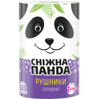 Паперові рушники Сніжна Панда Jumbo Roll 2 шари 500 аркушів 1 рулон (4820183971524)