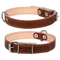 Нашийник для тварин Collar подвійний Ш 14 мм Д 27-35 см коричневий (00126)