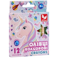 Олівці кольорові Школярик Crayons Unicorn 12 кольорів (316121009-UA)