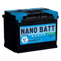 Акумулятор автомобільний NANO BATT Premium 62A +лів (1) 600А