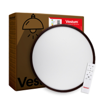 Світильник Vestum WOOD матовий 60W 375*60мм 3000К-6500К з ДК горіх (VS-91046)