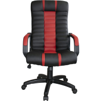 Офісне крісло Примтекс плюс Atlant combi soft D-5/B-6, екошкіра чорний/червоний (Atlant combi soft D-5/B-6)