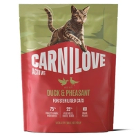Сухий корм для кішок Carnilove Active Duck & Pheasant Sterilised 400 г (8595602581726)