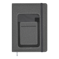 Тижневик Buromax недатований COMBI, A5, сірий, штуч.шкіра 336 сторінок (BM.20500-09)
