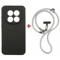Чохол до мобільного телефона Dengos Case + Cross-body Strap Xiaomi Redmi Note 15 Pro 5G Black+Grey (DG-KM-CCRB-41)