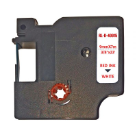 Стрічка для принтера етикеток UKRMARK RL-D-40913P-BK/WT, аналог DYMO S0720680, 9мм х 7м. (900291)