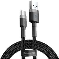 Дата кабель USB 2.0 AM to USB-C 3.0m 2A Gray-Black Baseus (CATKLF-UG1)
