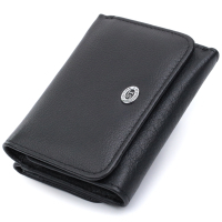 Гаманець ST Leather З натуральної шкіри Чорний (22722)
