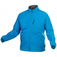 Куртка робоча Hoegert BIESE HT5K256-2XL SoftShell 96% поліестер/4% еластан синя, 2XL (56) (HT5K256-2XL)