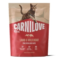 Сухий корм для кішок Carnilove Active Lamb & Wild Boar Sterilised 400 г (8595602581429)