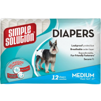 Підгузки для тварин Simple Solution Disposable Diapers Medium для собак середніх порід 12 шт (0010279105849)