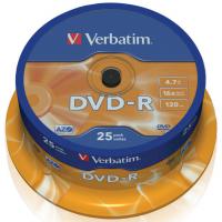Диск DVD Verbatim 4.7Gb 16X CakeBox 25шт (43522)