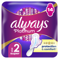 Гігієнічні прокладки Always Platinum Super (Розмір 2) 14 шт. (8001090444998)