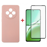 Чохол до мобільного телефона Dengos Oppo Reno 12 F/FS Soft + glass (Pink) (DG-KM-116)
