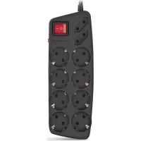Мережевий фільтр живлення REAL-EL REAL-EL RS-10 Protect, 5m, black (EL122300040)