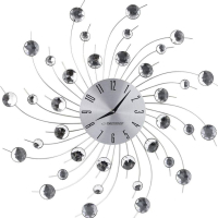 Настінний годинник Esperanza Wall Clock Geneva 50 см з променями з і сталі та кристалами (EHC004)