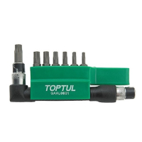 Набір біт Toptul TORX 1/4" T10H-T40H + Г-обр. перехідник 8шт. (GAAL0801)