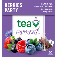 Чай Tea Moments Berries Party чорний 20х1.8 г пірамідки (tm.00230)
