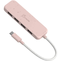 Концентратор J5create USB-C to 4xUSB-A 3.2 10Gbps rose (JCH341ER-N)