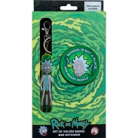 Бейдж Kite набір на липучці та підвіска Rick and Morty (RM24-3010)