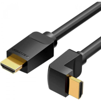 Кабель мультимедійний HDMI M to HDMI M 2.0m V2.0 4K60Hz 90° corner PVC black Vention (AARBH)
