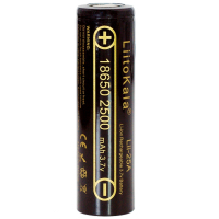 Акумулятор 18650 2500mAh Li-Ion, (2450-2650mah), 3.7V (2.75-4.2V), Blac Liitokala (Lii-25A)
