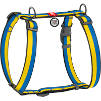 Шлея для собак WAUDOG Nylon з QR паспортом анатомічна "Colors of freedom" XS (319-4020)