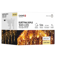Гірлянда Chomik Бахрома 300 LED 12 м, теплий білий, IP44, від мережі (5900779879843)