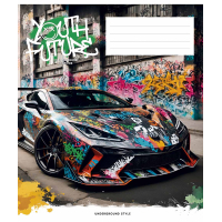 Зошит Школярик Star Night racers 36 аркушів клітинка (036-3552K)