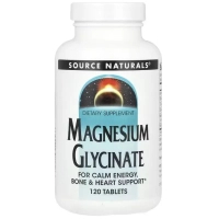 Вітамінно-мінеральний комплекс Source Naturals Гліцинат магнію, 120 таблеток (SN2891)