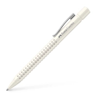 Ручка кулькова Faber-Castell автоматична Grip 2010, корпус білий, стрижень синій М (0.7 мм) (32029)