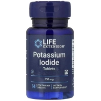Вітамінно-мінеральний комплекс Life Extension Калію йодид, 130 мг, Potassium Iodide, 14 вегетаріанських таблеток (LEX-57714)