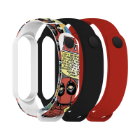 Ремінець до фітнес браслета Armorstandart комплект 3шт Xiaomi Mi Band 7/6/5 DP Comix (ARM77058)