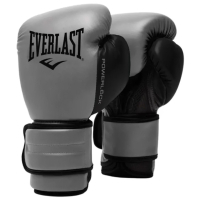 Боксерські рукавички Everlast PowerLock Boxing Training Gloves P00002304 сірий, чорний 10 унцій (009283608521)